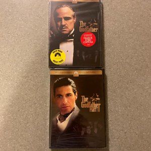 The Godfather and The Godfather Pt. II DVDs, brand new and sealed